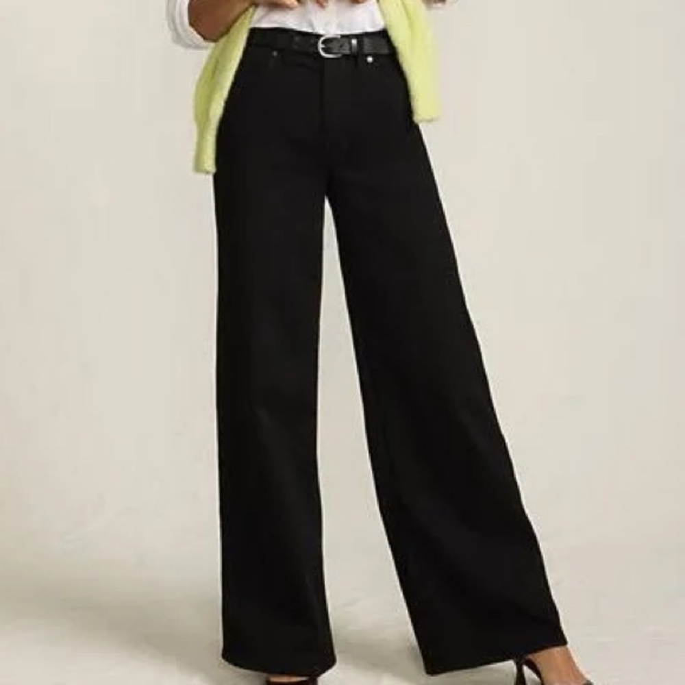 Nine West Wide Leg Dark Wash Trouser Jean • NWT